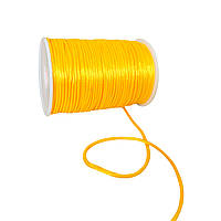 Шнур атласний корсетный (сатиновый, шелковый) 2 мм желтый