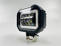 Фара LED квадратная 40W (+ LED кольцо)квадратный светодиодный рабочий свет для внедорожников и мотоциклов