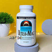 Source Naturals Ultra-Mag, Магний с витамином B6, 120 таблеток. Ультра маг.