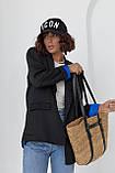 Жіночий піджак із кольоровою підкладкою — чорний колір, L (є розміри), фото 3
