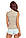 Топ американка жіночий з трикотажу в рубчик бежевого кольору. Модель Kamela Eldar, фото 2