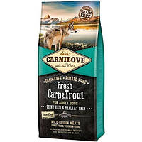 Сухой корм для взрослых собак Carnilove Fresh Carp Trout 12 кш SN, код: 2644359