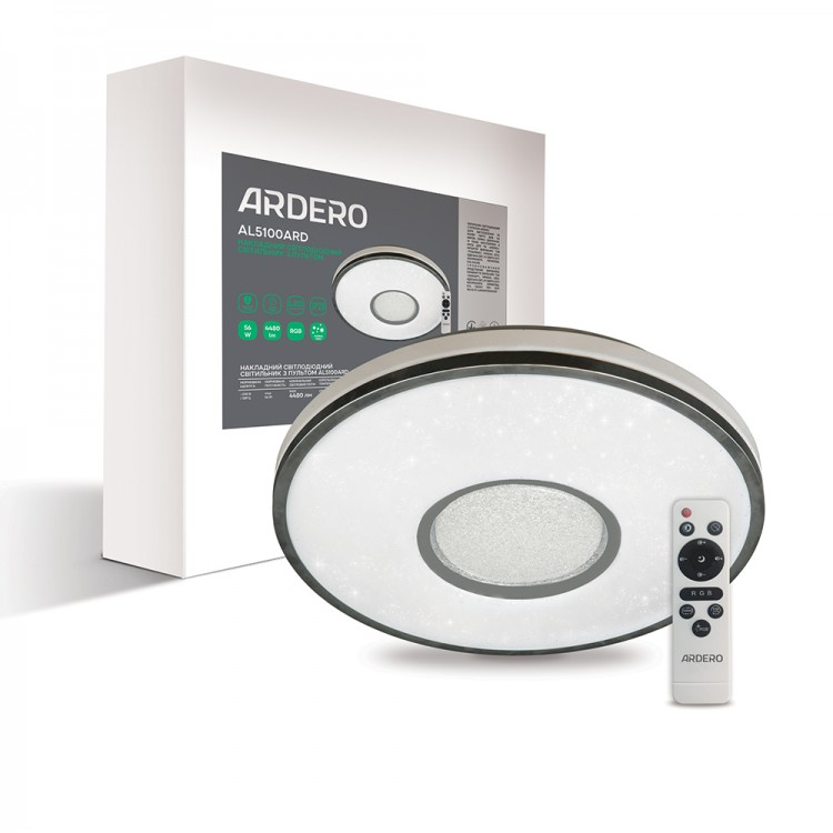 Світлодіодний світильник Ardero AL5100ARD 56W EOS 2700-6500К RGB 4080Лм 390х83 мм
