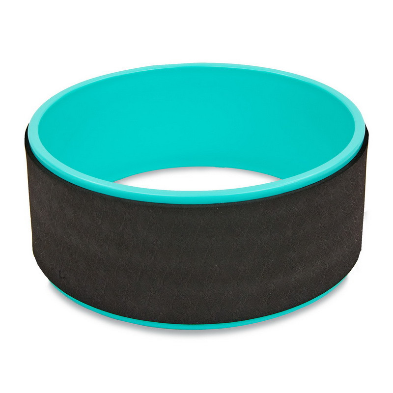 Колесо для йоги "SP-Sport FI-8374" Fit Wheel Yoga для зміцнення і розтяжки м'язів 33х13 см (Чорно-бірюзовий)