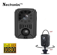 Ночные мини камера наблюдения с PIR тепловым датчиком движения Nectronix MD31 Full HD 1080P, видеокамера TOP