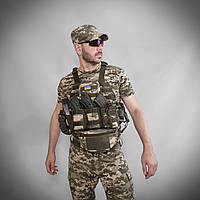 Плитоноска Cordura Asdag с подсумками паховая защита напашник кордура разгрузка рпс койот пах MAXI, Камуфляж