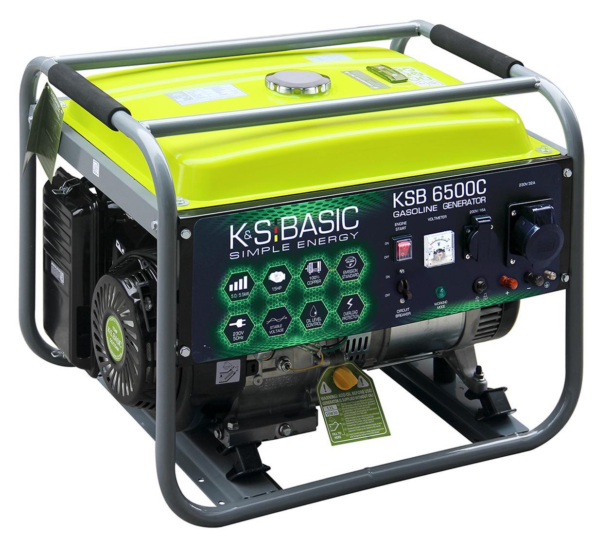 Генератор бензиновий Konner&Sohnen BASIC KSB 6500C (5 кВт)