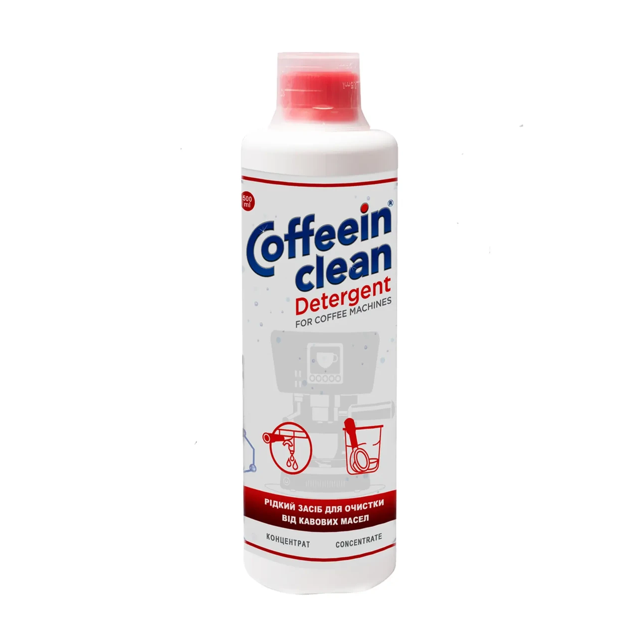 Професійний засіб Coffeein clean DETERGENT рідина для очищення від кавових олій 0.5 л, фото 1