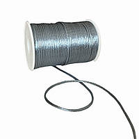 Шнур атласний корсетний (сатиновий, шовковий) 2 мм сірий