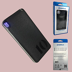 Повербанк Power Bank MMCtech 15000 mAh Зовнішній акумулятор з дисплеєм Чорний