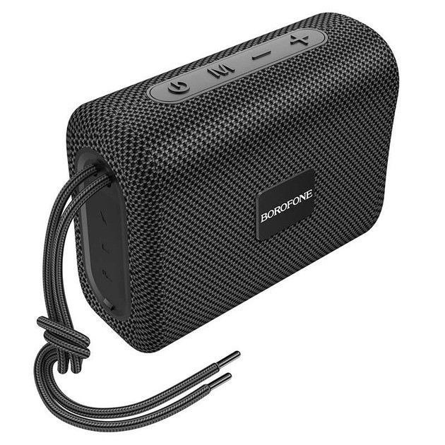 Портативна Bluetooth колонка Borofone BR18 бездротова акумуляторна FM радіо USB Чорний