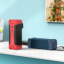 Портативна Bluetooth колонка Hoco HC6 бездротова акумуляторна FM радіо USB Чорний, фото 4