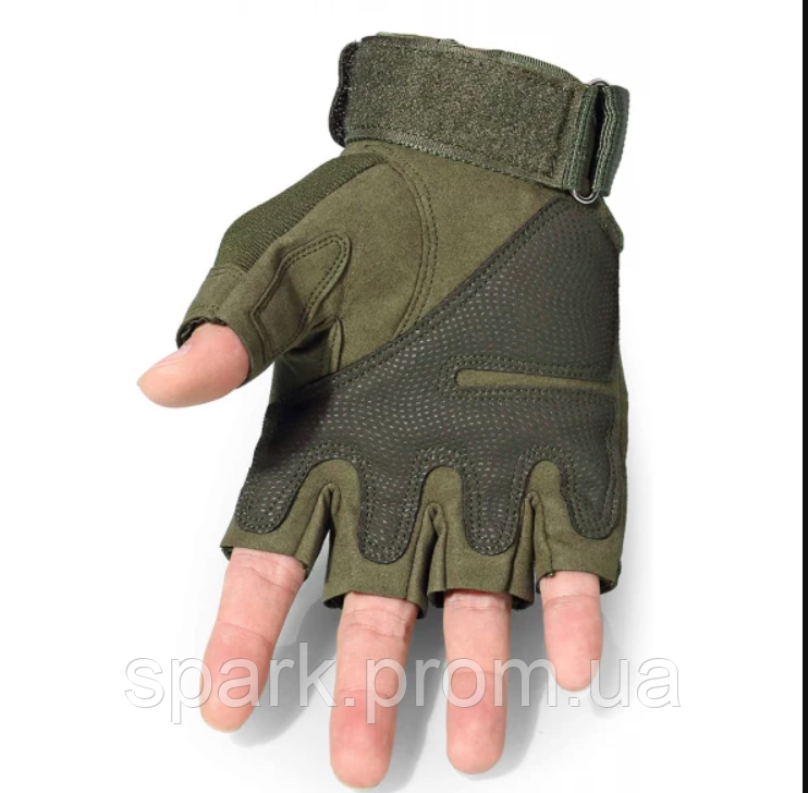 Перчатки тактические Короткопалые Зевс (L), сенсорные беспалые перчатки для военных SPARK - фото 2 - id-p2194906611