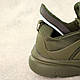 Стильные мужские летние комфортные кроссовки хаки с сеткой, зеленые, оливковые,дышащие на лето, текстиль сетка - фото 9 - id-p2194942417