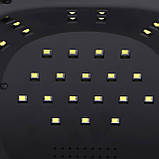 UV/LED лампа T15 Chrom для манікюру та педикюру з дисплеєм та таймером, 160 Вт. Синій з рожевим, фото 3