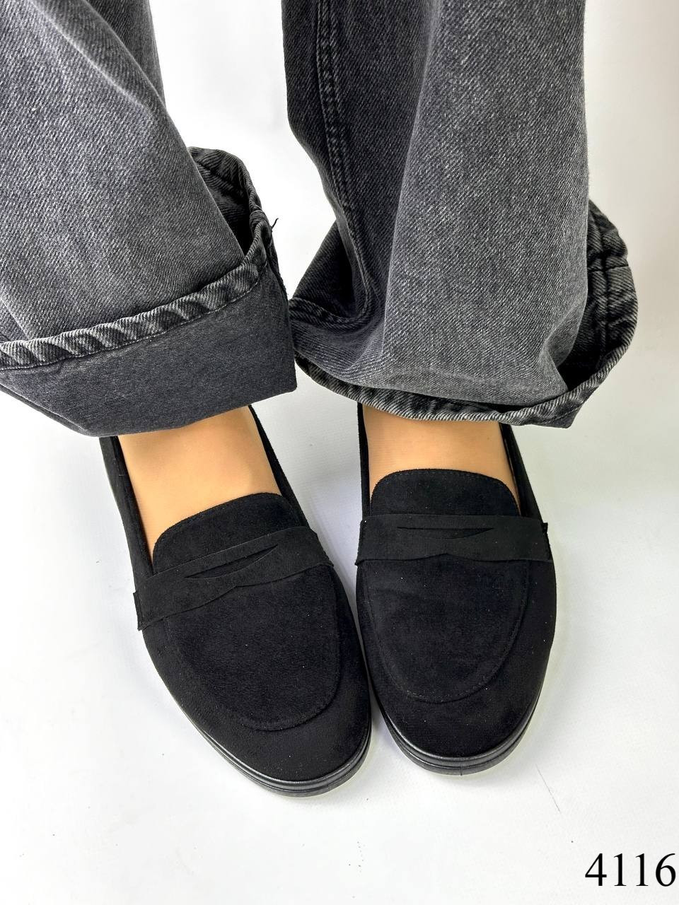 Мокасини жіночі, чорні, фото 1