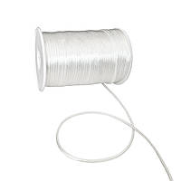 Шнур атласний корсетний (сатиновий, шовковий) 2 мм білий