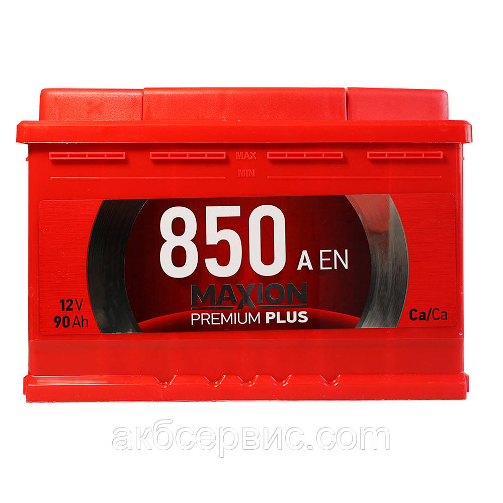 Акумулятор автомобільний MAXION Premium Plus 90Аh 850A R+ (L3), фото 1