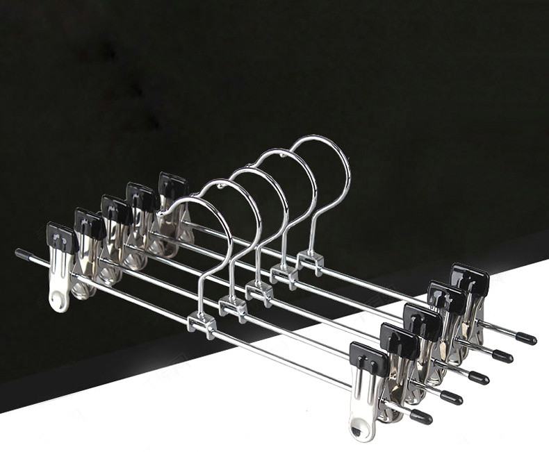 Тремпель вішалка для брюк і спідниць з прищепками (затисками) металевий, 40 см, фото 1