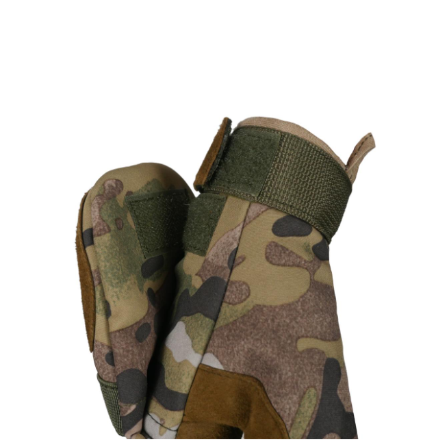 Перчатки тактические зимние Мультикам (М), перчатки утепленные, варежки беспалые AURA - фото 2 - id-p2194908632