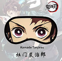 Маска для сна с персонажем аниме Клинок, рассекающий демонов, повязка на глаза с героем аниме Танджиро Камадо