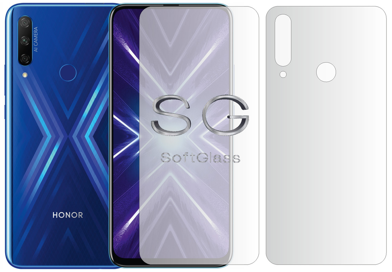 М'яке скло Honor 9X Комплект: Передня та Задня панелі поліуретанове SoftGlass