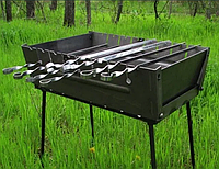 Переносной мангал чемодан раскладной для пикника со съемными ножками, мангалы сборно-разборные походные TOP