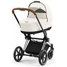Cybex Priam 4.0 коляска 2 в 1 Off White шасі Chrome Brown, фото 3