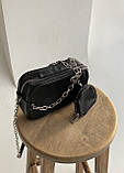 Жіноча сумка 6550 крос-боді через плече чорна, фото 4