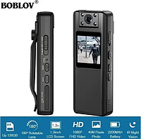 Боди камерв с дисплеем 1080FHD BOBLOV А22, Body camera с экраном и диктофоном на одежду TOP