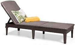 Шезлонг Allibert Jaipur Sun Lounger with Cushion з матрацом коричневий