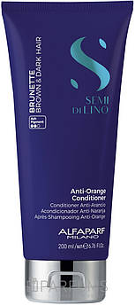 Кондиціонер для каштанового та темного волосся AlfaParf Milano Semi Di Lino Brunette Anti-Orange Conditioner 200 мл