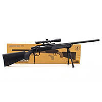 Снайперська гвинтівка CYMA ZM51 на кульках, лазерний приціл, метал та пластик, колір чорний в коробц