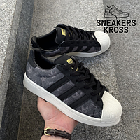 Жіночі кросівки Adidas Superstar x Atmos Denim Pack Grey, Кросівки adidas Originals Superstar сірі