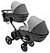 Коляска 2 в 1 для двійні Bair Kiwi DUO ECO BKD-21/15 сірий / графіт, фото 5