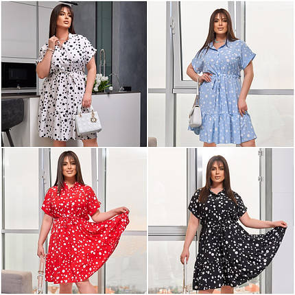 Літня красива сукня вільного крою із софту розміри батал, фото 1