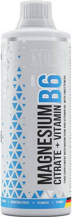 Магній В6 MST Magnesium Citrate With Vitamin B6 1 L, фото 1
