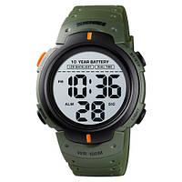 Мужские часы Skmei Neon 10 Bar 1560 Green-Orange