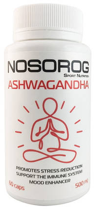 Ашвагандха NOSOROG Ashwagandha 500 mg 60 caps, фото 2