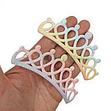 Аплікація з блискітками КОРОНА АЖУРНА ВЕСЕЛКА, 12х5.5 см, 1 шт, фото 2