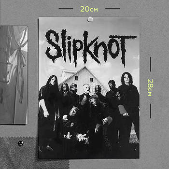 "Slipknot" плакат (постер) розміром А4 (20х28см)