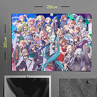 "Проект Секай Цветная Сцена! / Project SEKAI COLORFUL STAGE!" плакат (постер) размером А4 (28х20см)