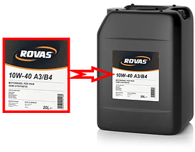 ROVAS 10W-40 A3/B4 (20 л)