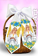 Банты-заготовки на корзину БА 24185 "Ангел со скрещенными руками желто - голубой", за 1 шт. 10094