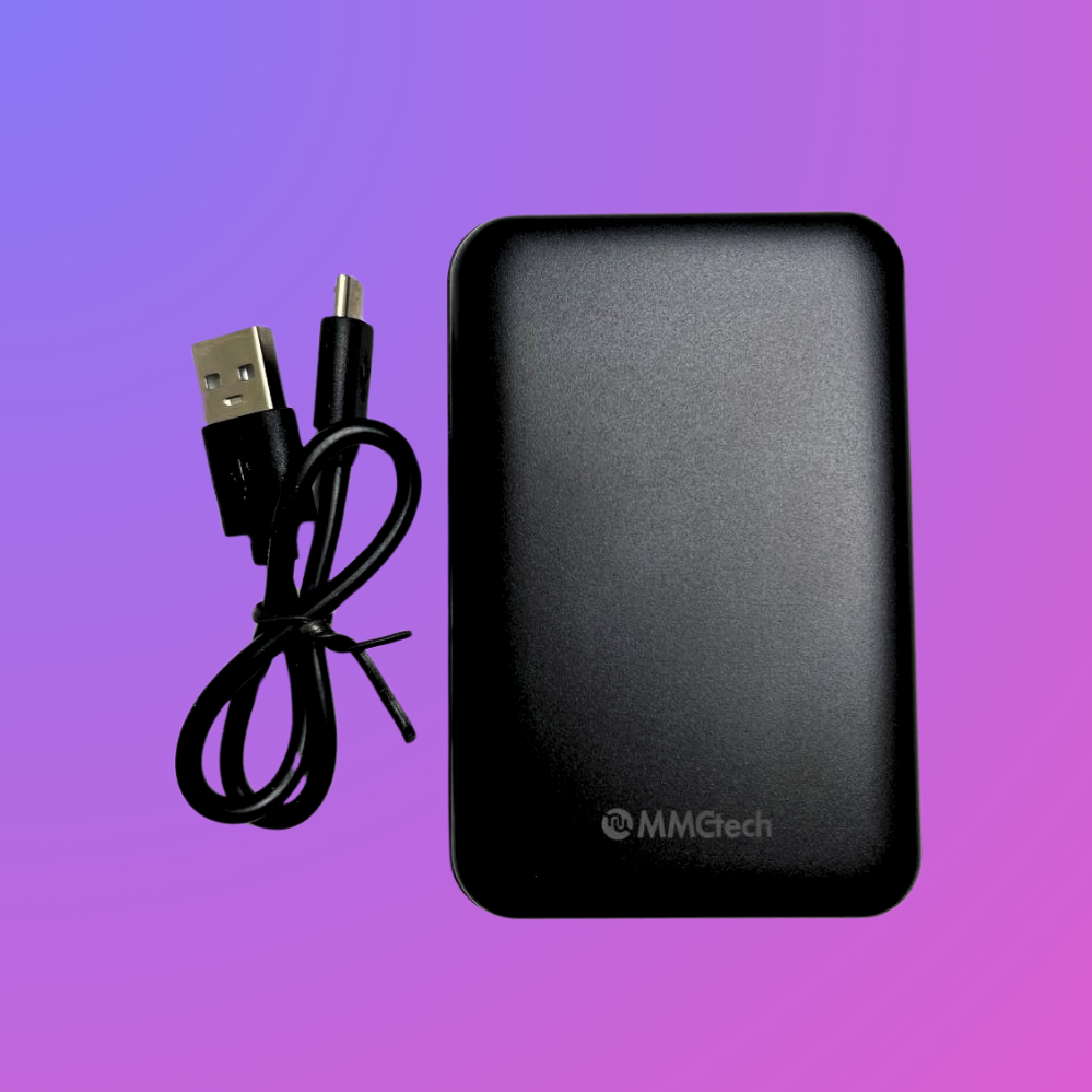 Повербанк Power Bank MMCtech 12000 mAh Зовнішній акумулятор з дисплеєм Чорний, фото 1