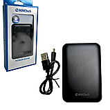 Повербанк Power Bank MMCtech 12000 mAh Зовнішній акумулятор з дисплеєм Чорний, фото 2