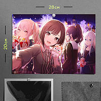 "Канаде, Мафую, Эна, Мизуки (Nightcord at 25:00)" плакат (постер) размером А4 (28х20см)