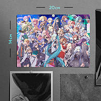 "Проект Секай Цветная Сцена! / Project SEKAI COLORFUL STAGE!" плакат (постер) размером А5 (20х14см)