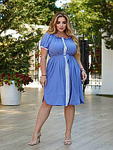 Гарне плаття з тканини креп із короткими рукавами батальні розміри, фото 5