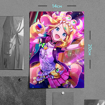 "Кагаміне Рін (Virtual Singer / Вокалоїд)" плакат (постер) розміром А5 (14х20см)